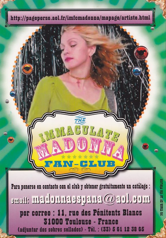 The Immaculate Madonna Fan Club
